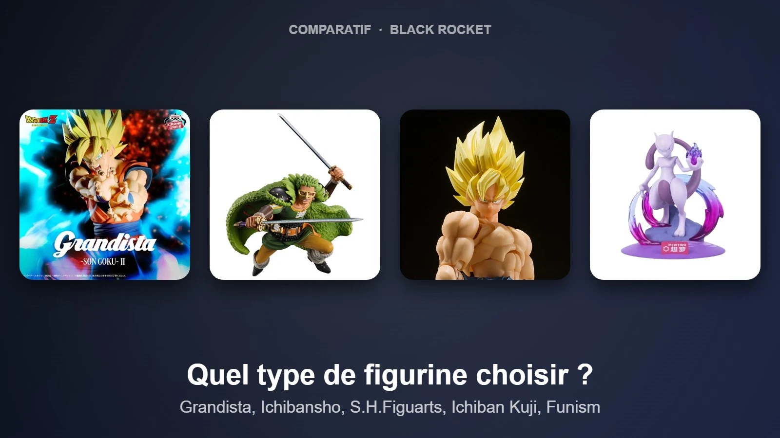 Grandista, Ichibansho, S.H.Figuarts, Ichiban Kuji : quel type de figurine choisir ?
