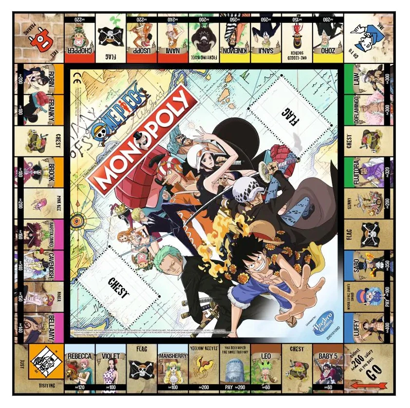 Monopoly One Piece – Édition Dressrosa (Winning Moves) – plateau de jeu complet