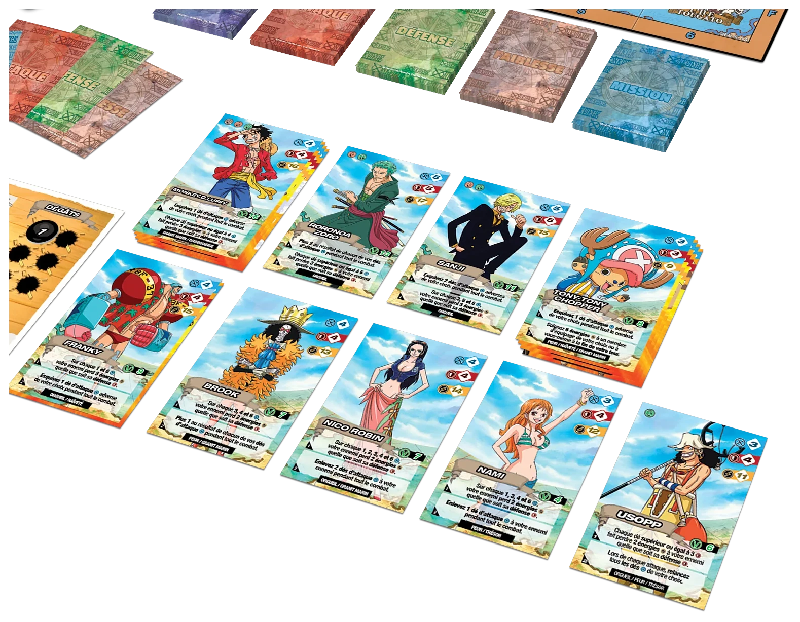 One Piece Adventure Island (Topi Games) – cartes équipage