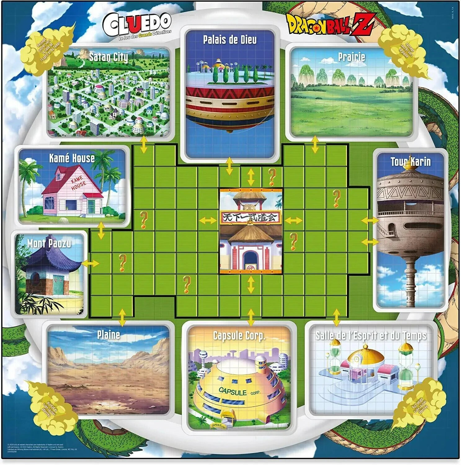 Cluedo Dragon Ball Z (Winning Moves) – plateau de jeu