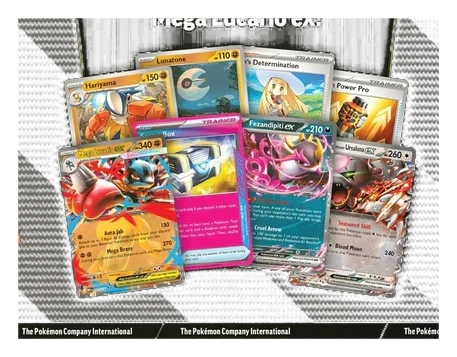 JCC Pokémon – Deck Combat de Ligue Méga-Lucario-ex – cartes principales du deck