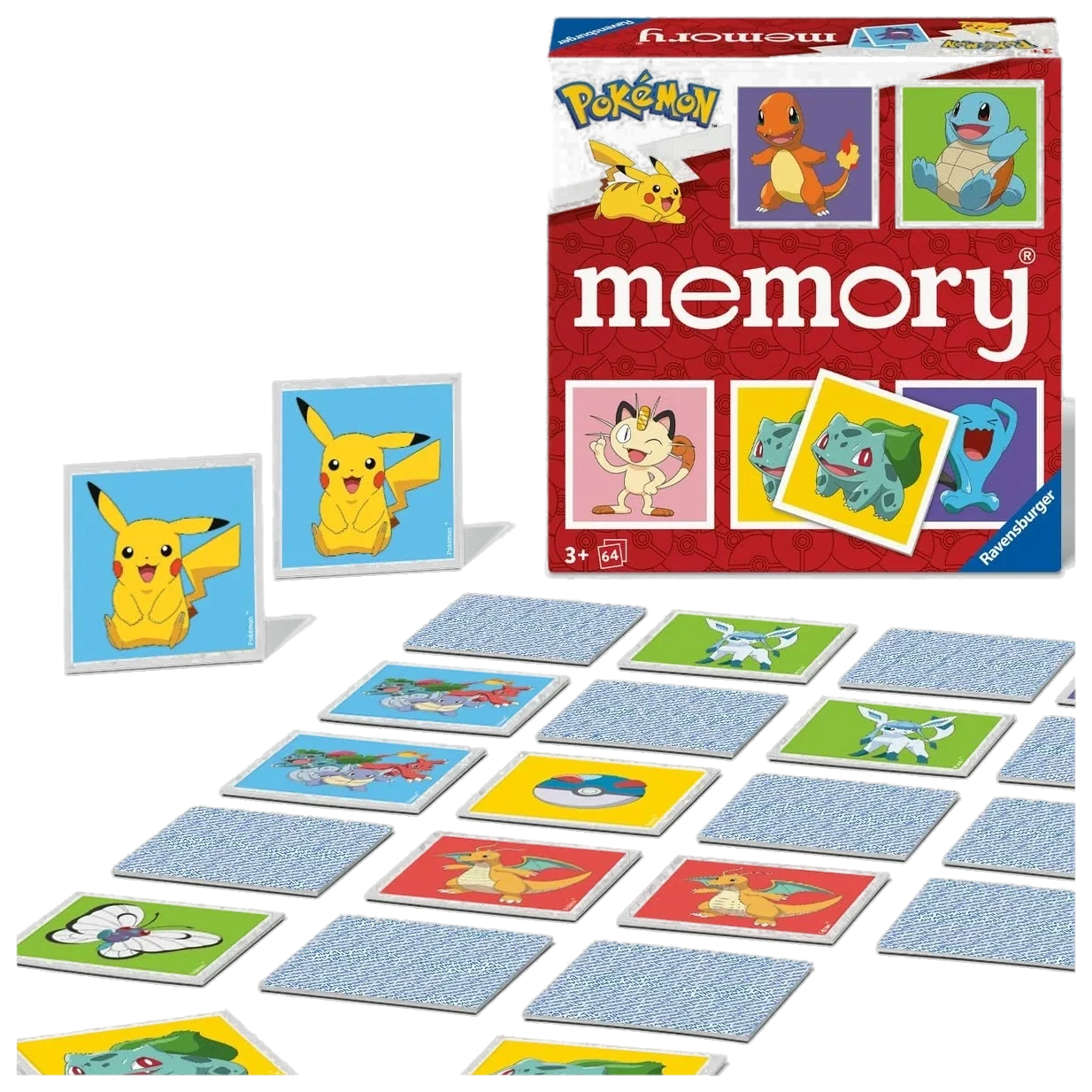 Grand Memory Pokémon (Ravensburger) – cartes en jeu