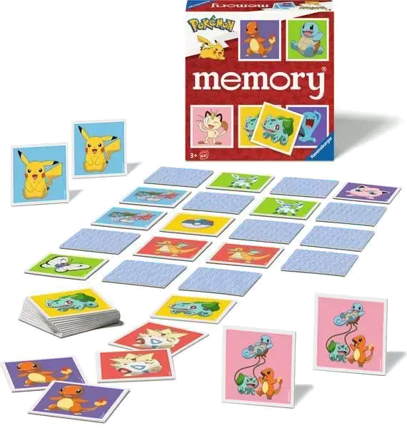 Grand Memory Pokémon (Ravensburger) – boîte et cartes étalées