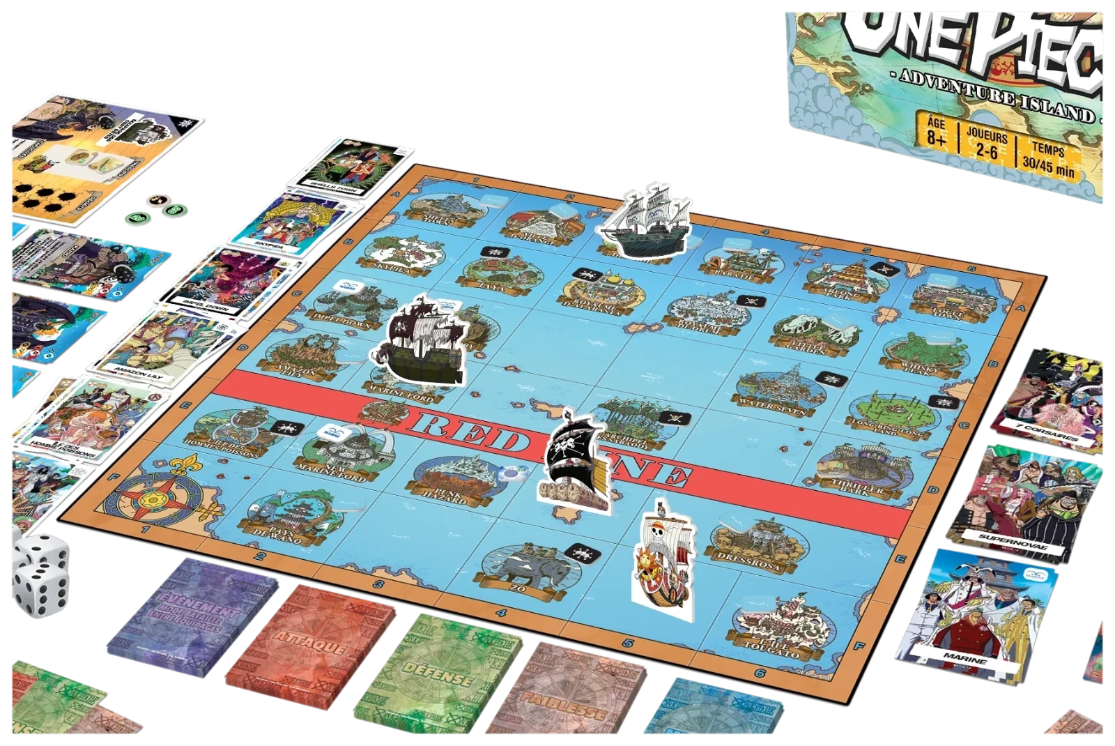 One Piece Adventure Island (Topi Games) – plateau et bateaux