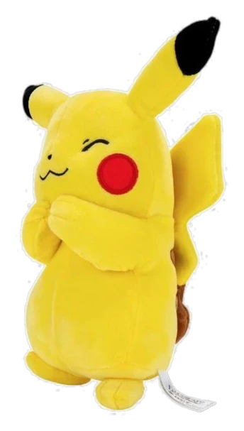 Peluche Pikachu 20 cm – Pokémon – vue de trois-quarts gauche