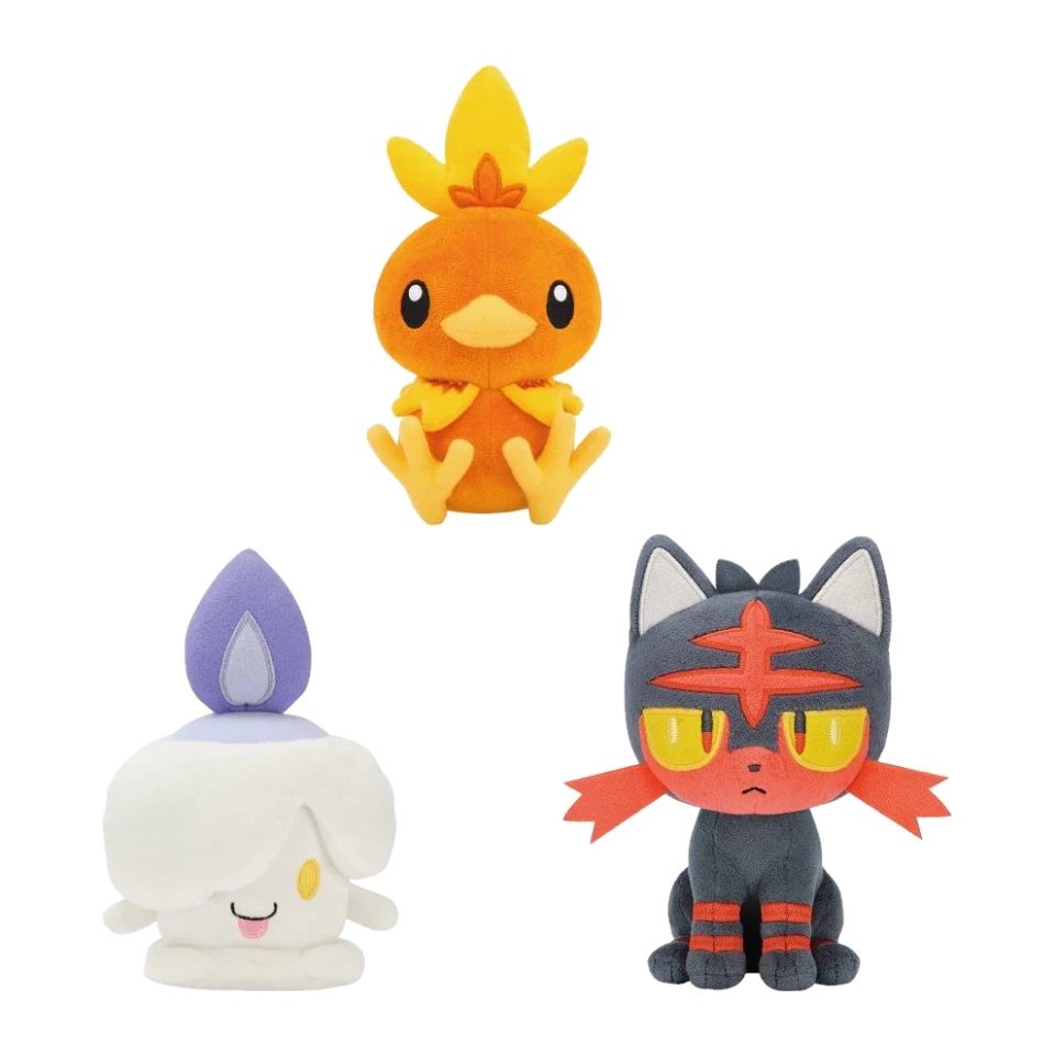 Peluche Poussifeu, Funécire ou Flamiaou – Pokémon