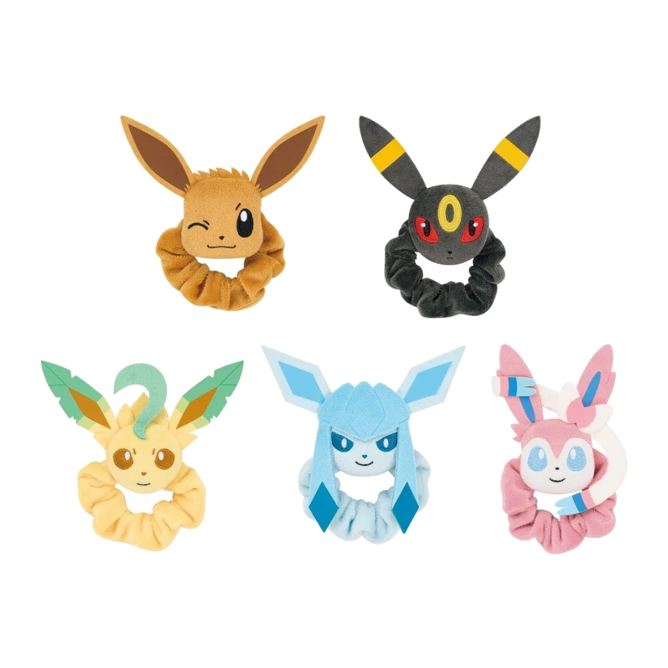 Peluche tête avec bracelet Évoli et ses évolutions – Pokémon