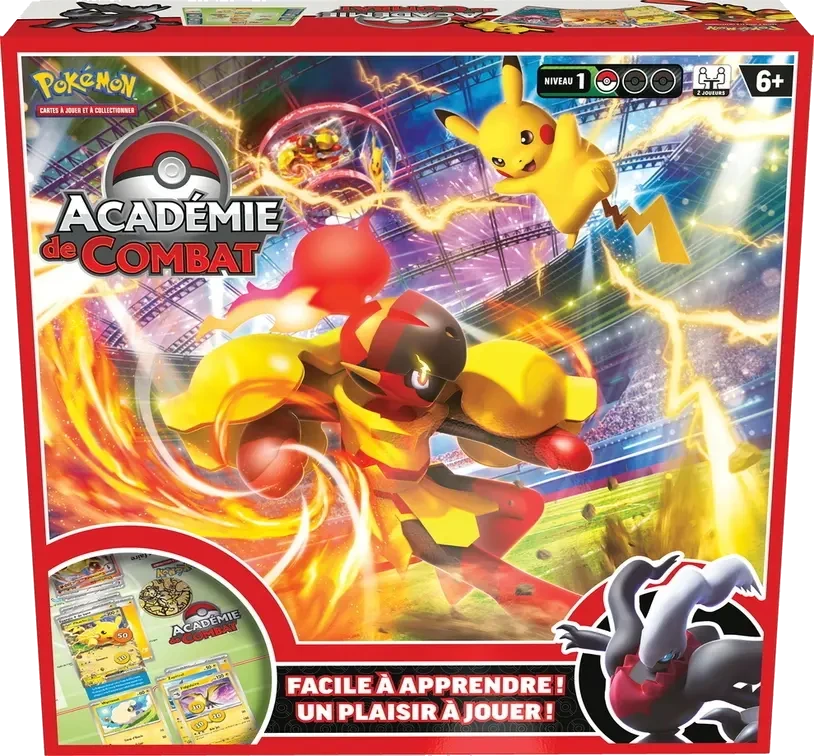 Pokémon Académie de Combat – Édition Pikachu-ex, Carmadura-ex et Darkrai-ex – boîte du jeu