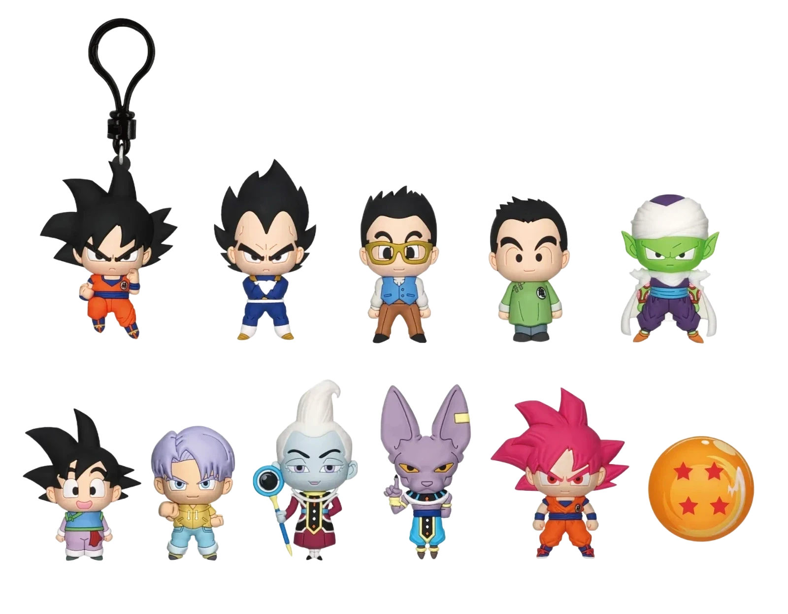 Porte-clés mousqueton Bag Clip Dragon Ball Super en sachet surprise (Monogram) – les personnages de la série