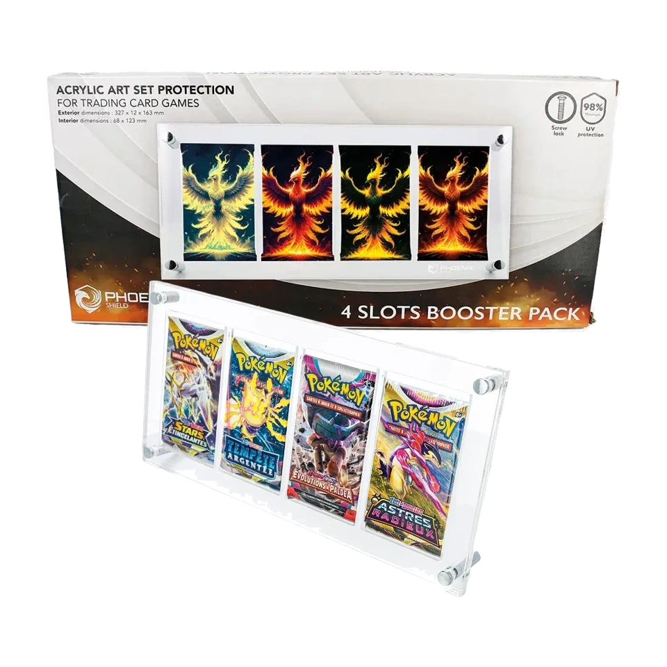 Protection Acrylique 4 Boosters Pokémon Phoenix Shield