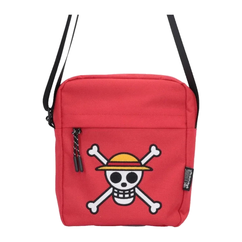 Sac bandoulière Jolly Roger de Luffy rouge – One Piece – vue 2