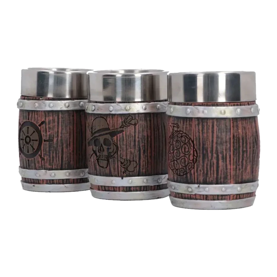 Set de 3 verres à shot tonneau – One Piece – vue 2