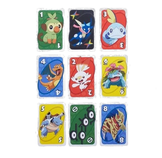 UNO Pokémon (Mattel) – cartes Pokémon